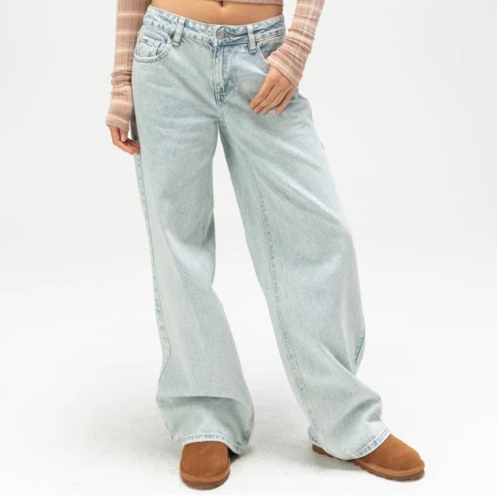 RSQ Sky Blue Denim Baggy Low Rise Jeans